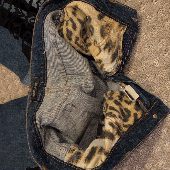 Roberto Cavalli vintage denim jeans with silk and velvet embroidery - Picture 9 of 16